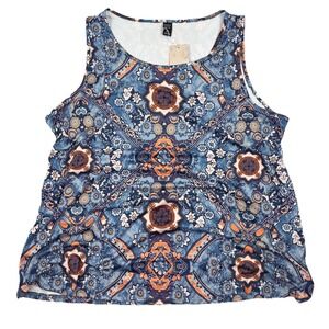 NWT EMERY ROSE Womens Tank top BOHO style - Plus 2XL‎ XXL